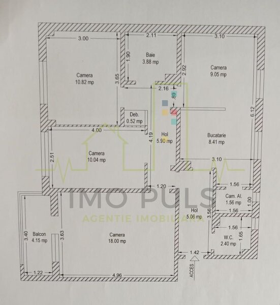 Timisoara 2 Bai. 4 Camere.  Renovat recent. Decomandat.Centrala.